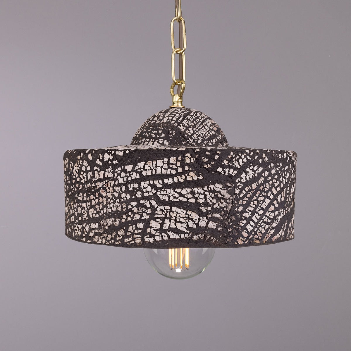 Seville Ceramic Mid-Century Modern Pendant Light, Black Clay - View 5