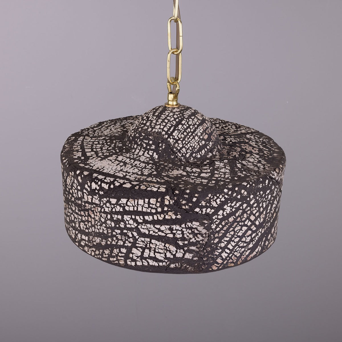Seville Ceramic Mid-Century Modern Pendant Light, Black Clay - View 7