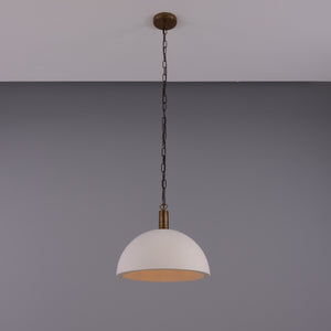 Kauri Rounded Dome Pendant Light, Matte White 37cm IP20 - View 3