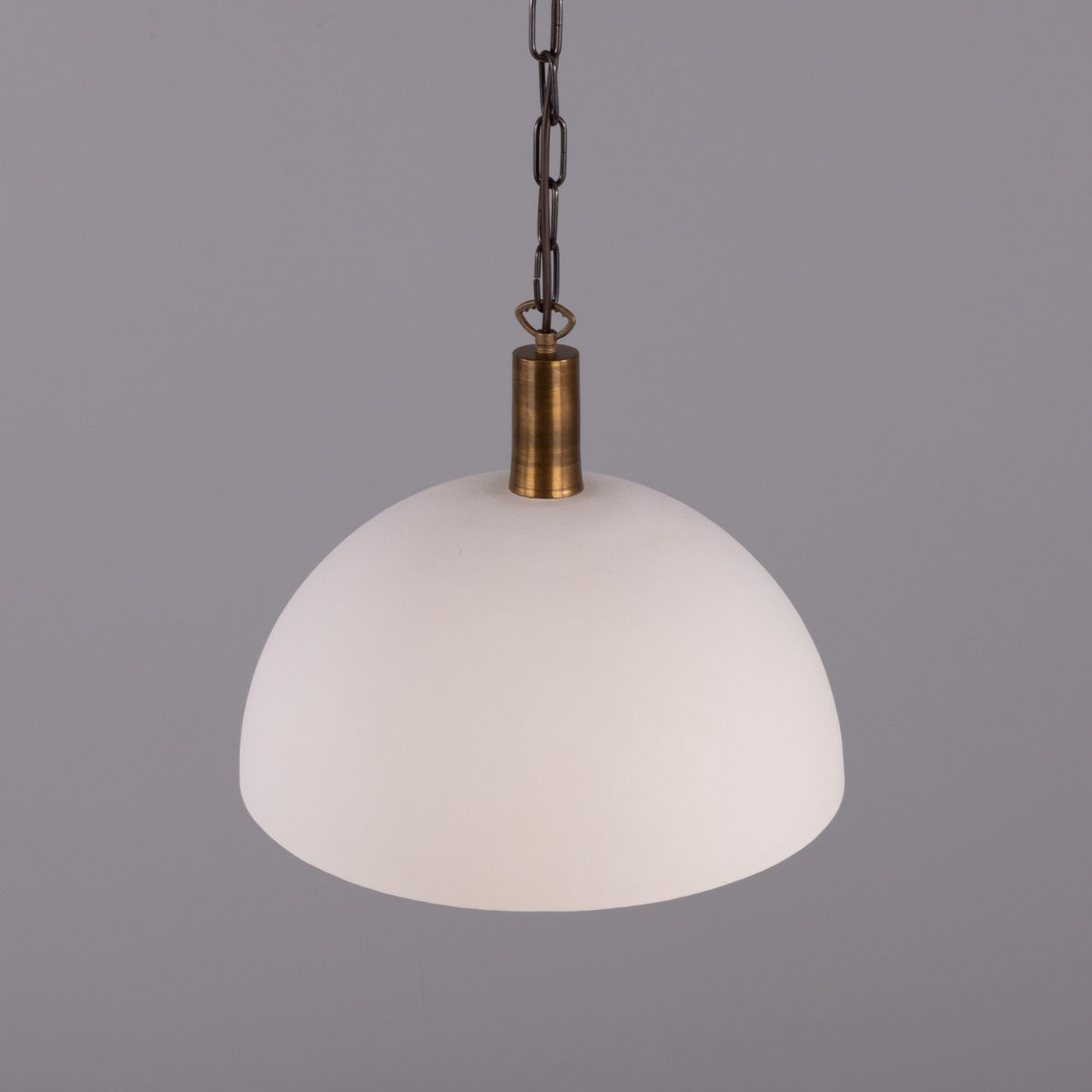 Kauri Rounded Dome Pendant Light, Matte White 37cm IP20 - View 4