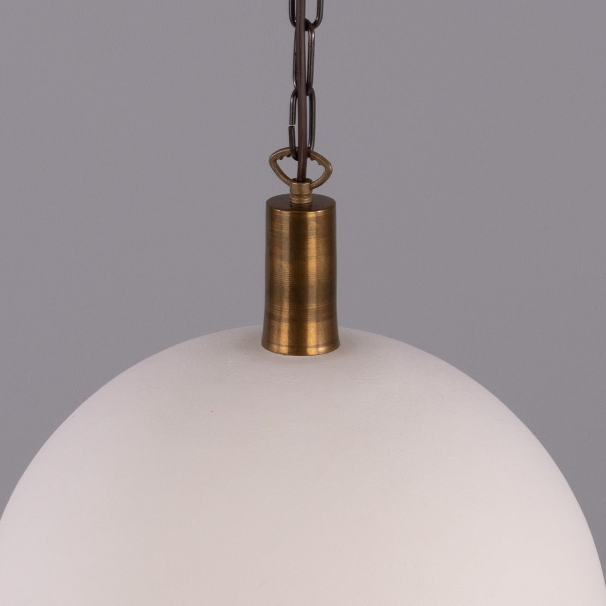 Kauri Rounded Dome Pendant Light, Matte White 37cm IP20 - View 5