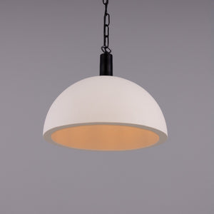 Kauri Rounded Dome Pendant Light, Matte White 37cm IP20 - View 12