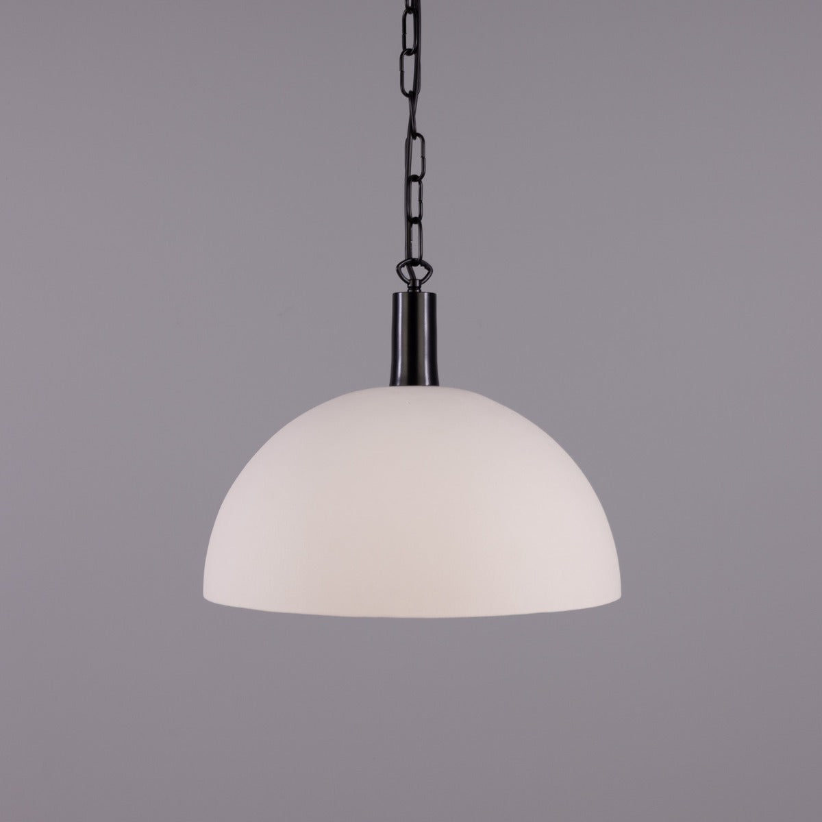 Kauri Rounded Dome Pendant Light, Matte White 37cm IP20 - View 13