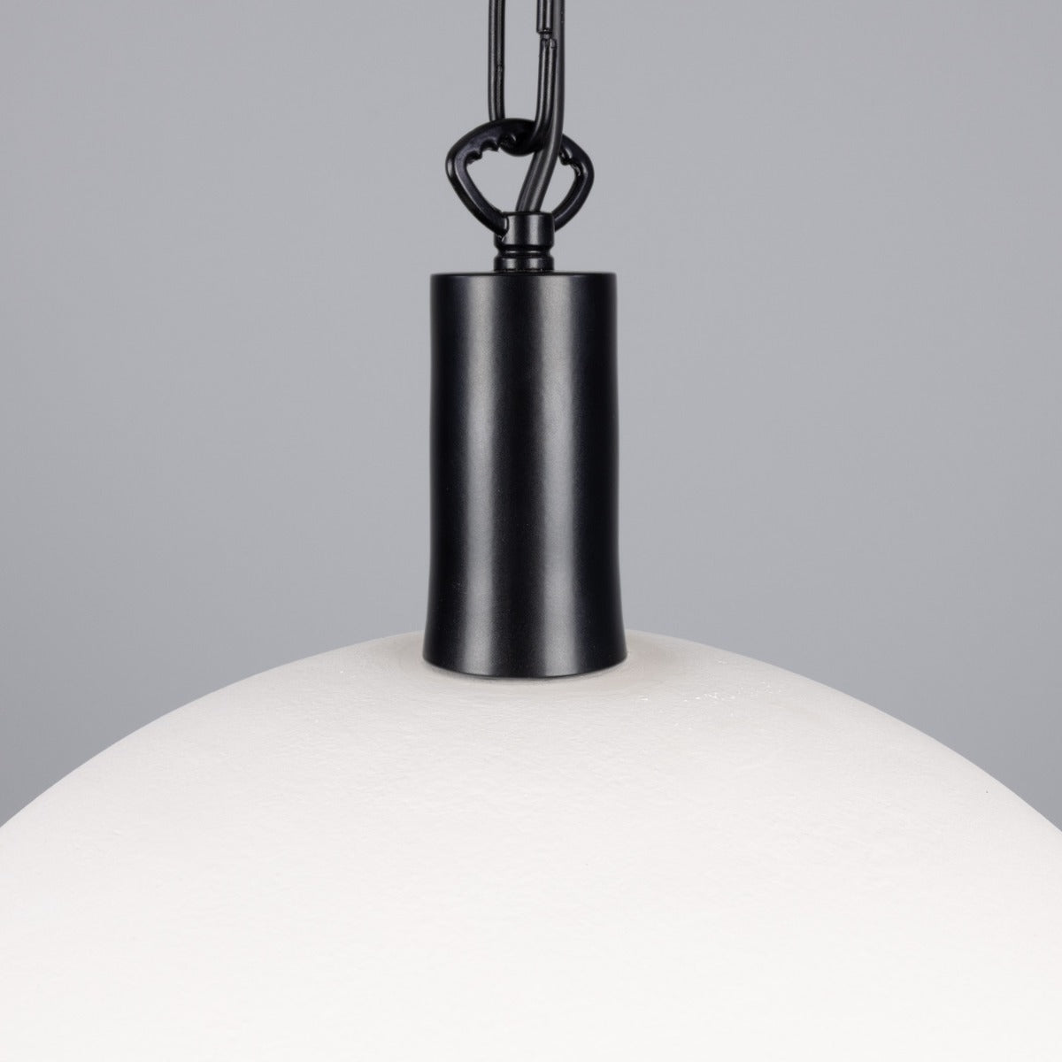 Kauri Rounded Dome Pendant Light, Matte White 37cm IP20 - View 15