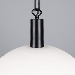 Kauri Rounded Dome Pendant Light, Matte White 37cm IP20 - View 15