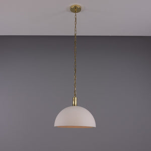 Kauri Rounded Dome Pendant Light, Matte White 37cm IP20 - View 10