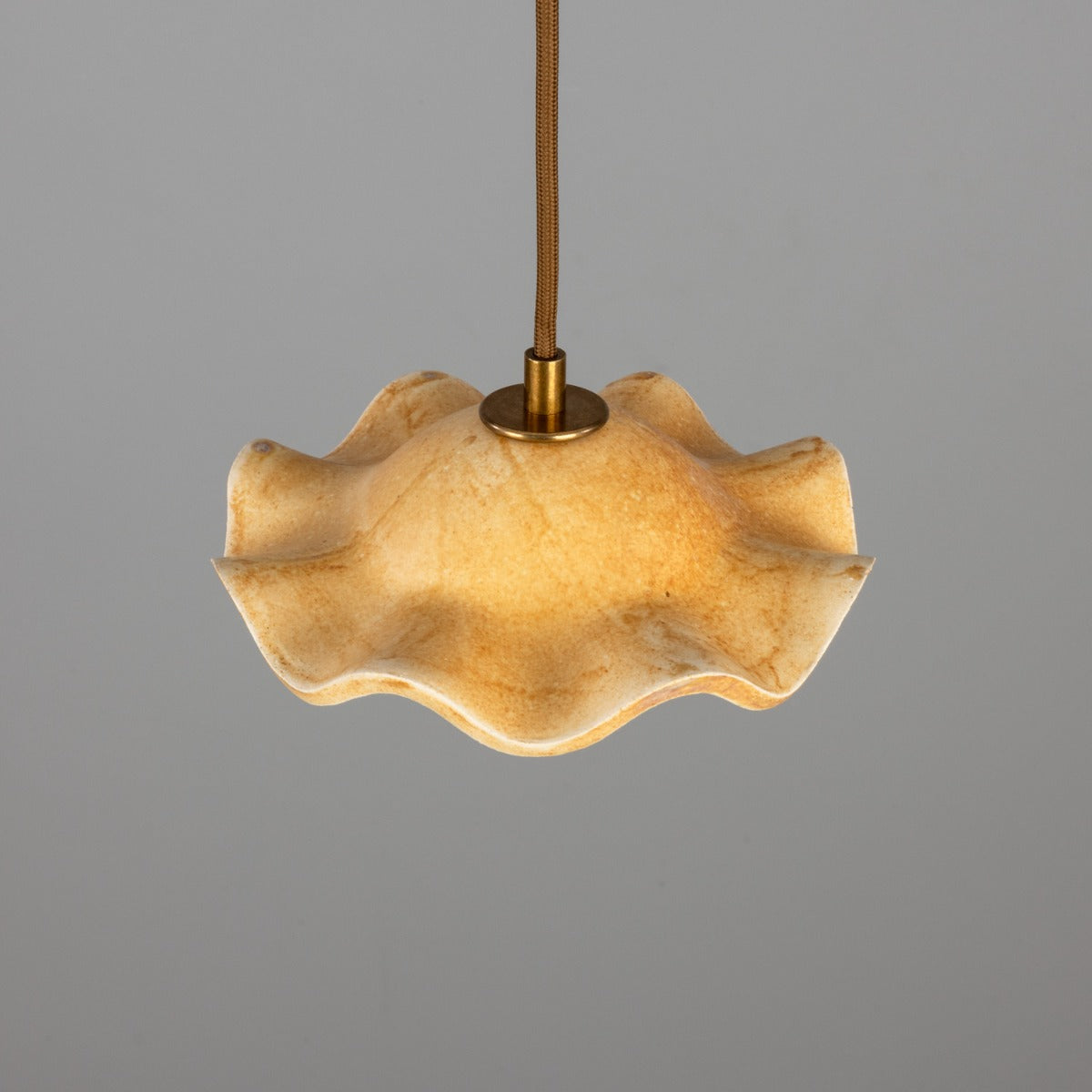 Rivale Pendant Light with Wavy Ceramic Shade, Oatstone 21cm IP20 - View 8