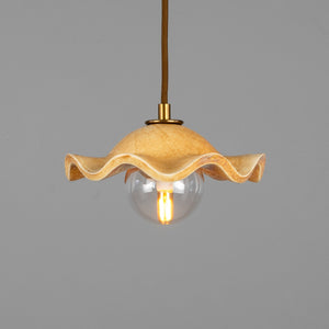 Rivale Pendant Light with Wavy Ceramic Shade, Oatstone 21cm IP20 - View 3