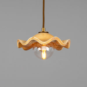 Rivale Pendant Light with Wavy Ceramic Shade, Oatstone 21cm IP20 - View 9