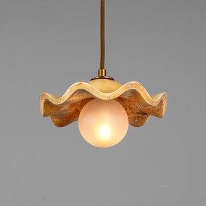 Rivale Pendant Light with Wavy Ceramic Shade, Oatstone 21cm IP20 - View 11