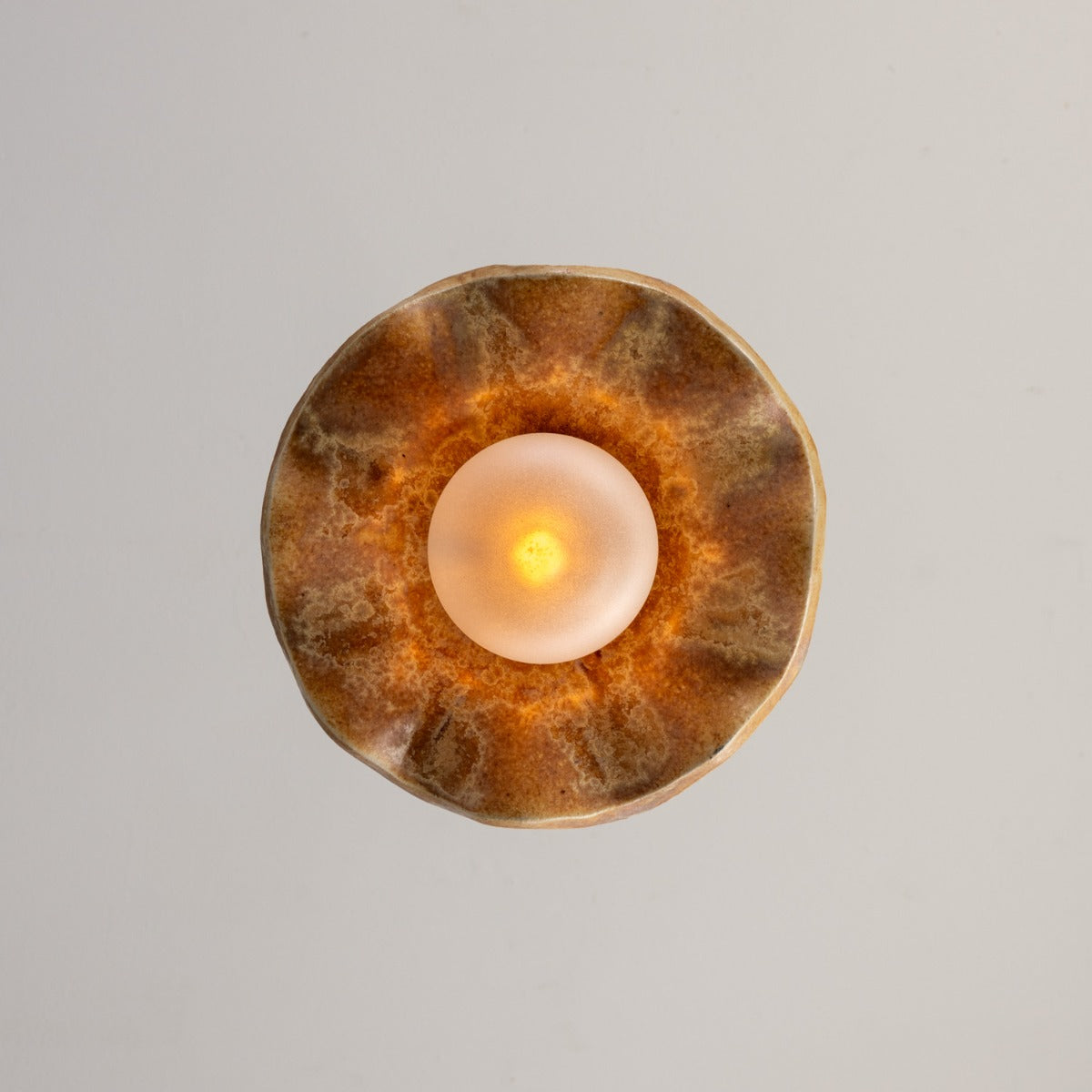 Rivale Pendant Light with Wavy Ceramic Shade, Oatstone 21cm IP20 - View 14