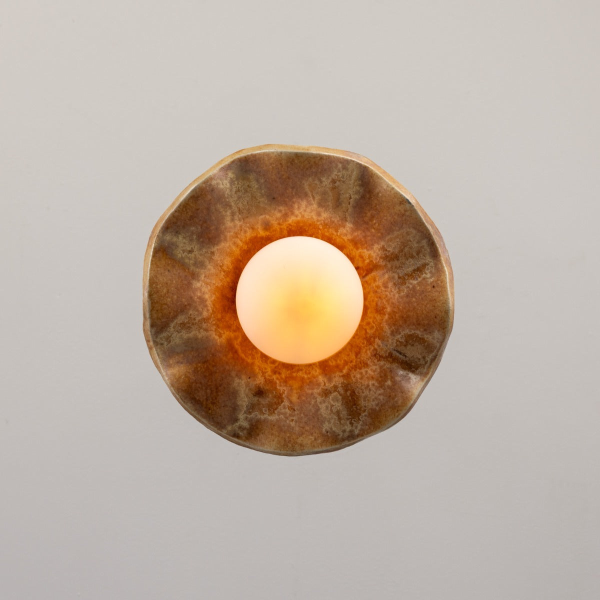 Rivale Pendant Light with Wavy Ceramic Shade, Oatstone 21cm IP20 - View 17