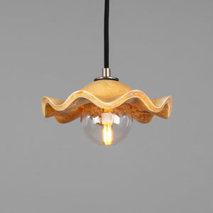 Rivale Pendant Light with Wavy Ceramic Shade, Oatstone 21cm IP20 - View 5