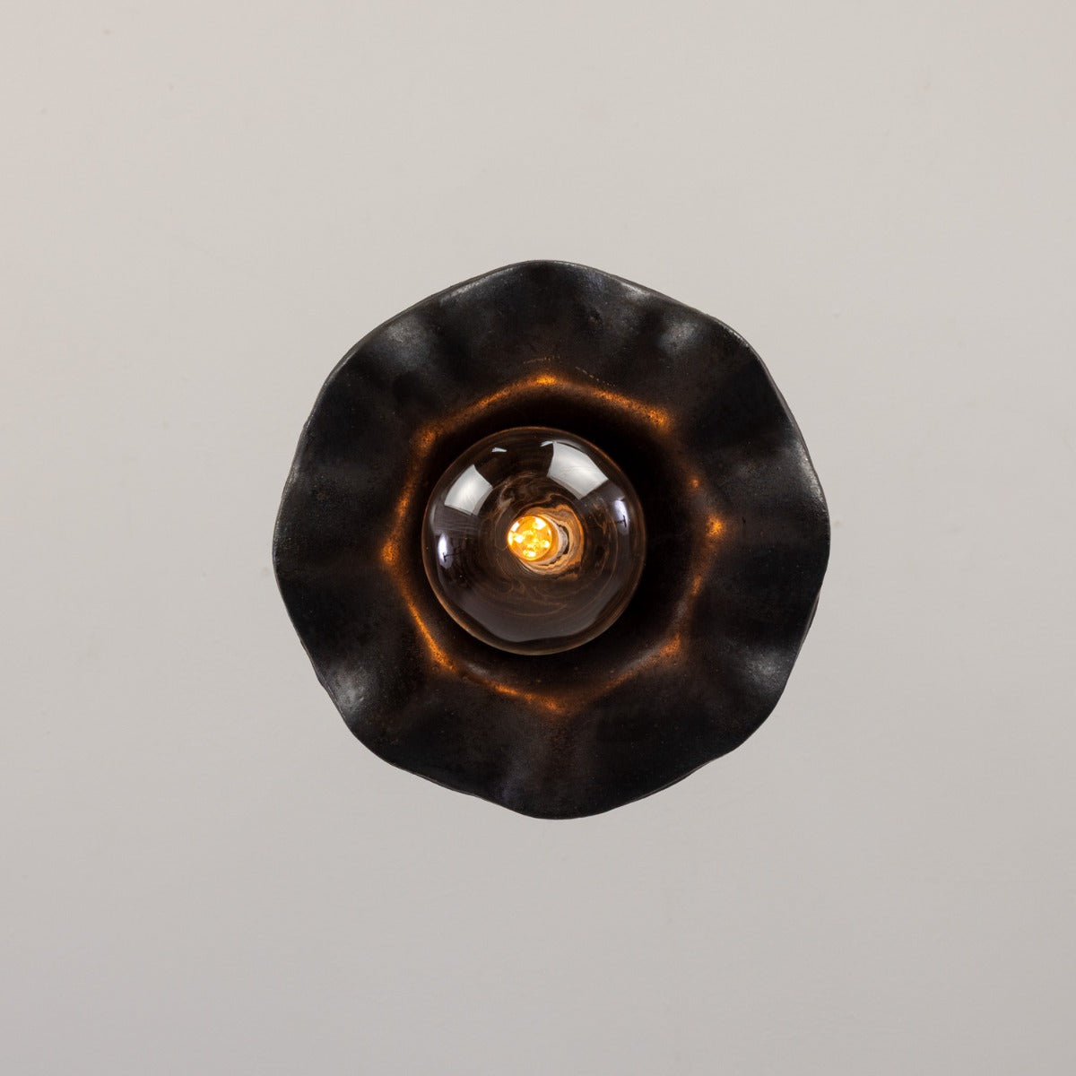 Rivale Pendant Light with Wavy Ceramic Shade, Metallic Earth 21cm IP20 - View 4