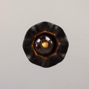 Rivale Pendant Light with Wavy Ceramic Shade, Metallic Earth 21cm IP20 - View 4
