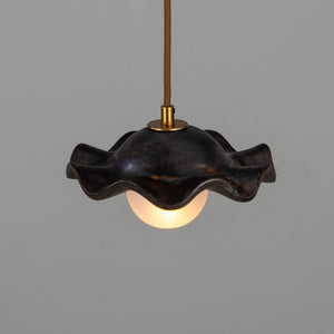 Rivale Pendant Light with Wavy Ceramic Shade, Metallic Earth 21cm IP20 - View 9