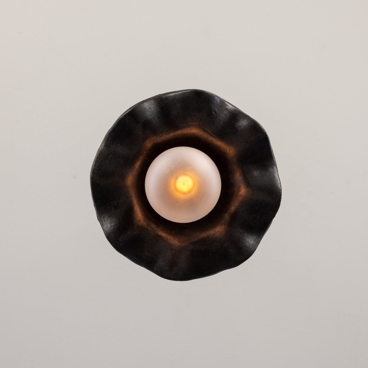 Rivale Pendant Light with Wavy Ceramic Shade, Metallic Earth 21cm IP20 - View 10
