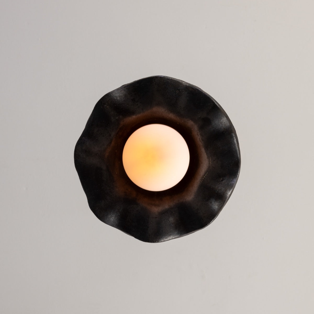 Rivale Pendant Light with Wavy Ceramic Shade, Metallic Earth 21cm IP20 - View 11