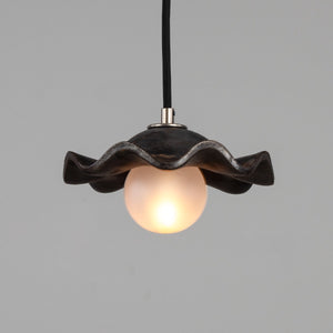 Rivale Pendant Light with Wavy Ceramic Shade, Metallic Earth 21cm IP20 - View 13