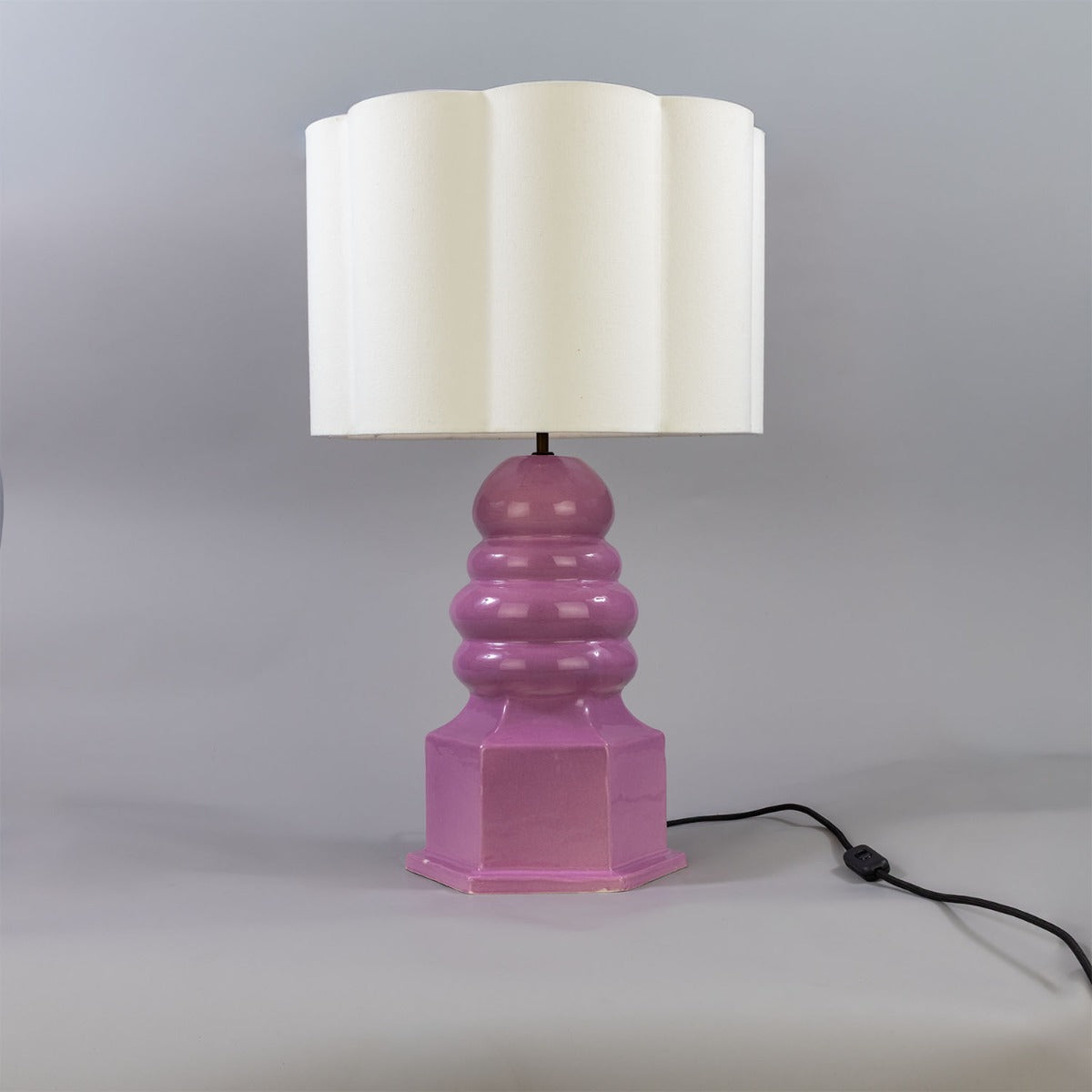 Bespoke Safi Small Turquoise Ceramic Table Lamp with Fabric Shade 75cm IP22 - Subtle Wear