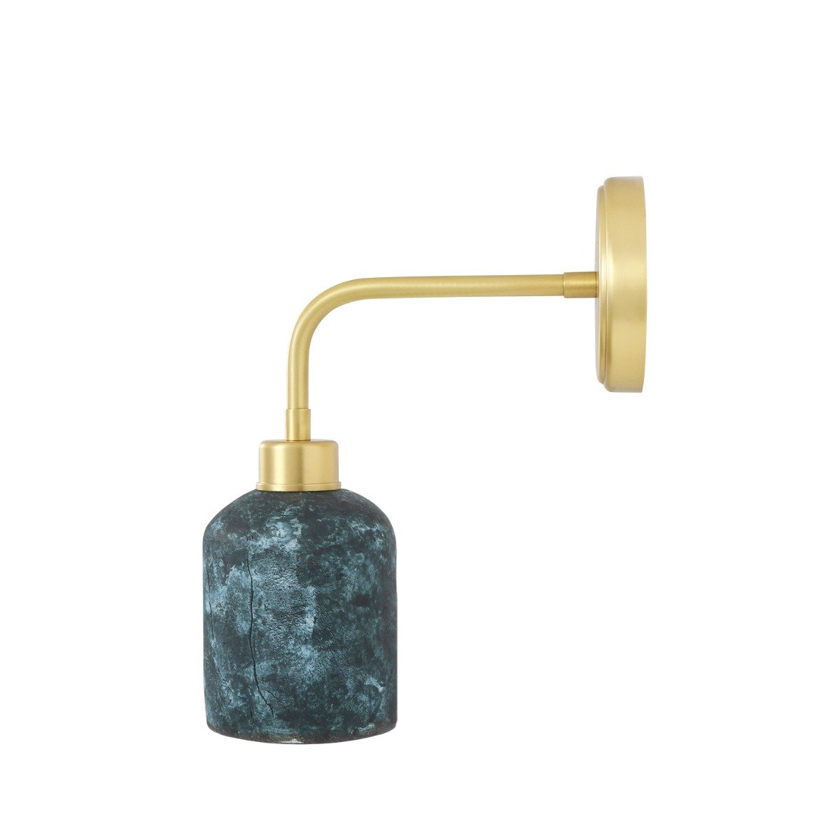 Osier Organic Ceramic Wall Light, Blue Earth - View 2