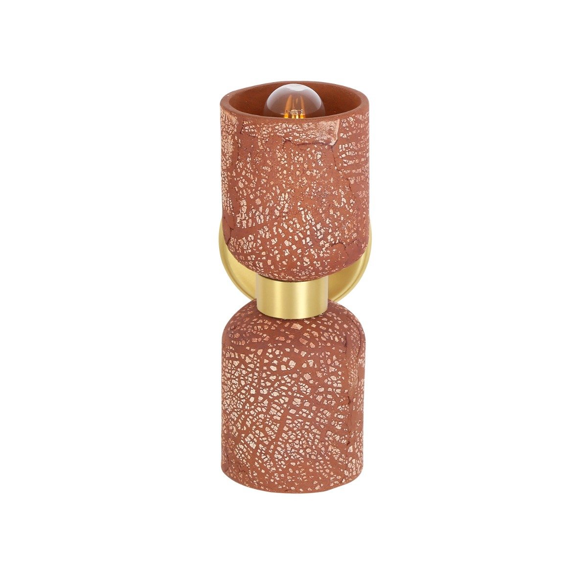 Sakura Double Ceramic and Brass Wall Light, Red Iron - View 4
