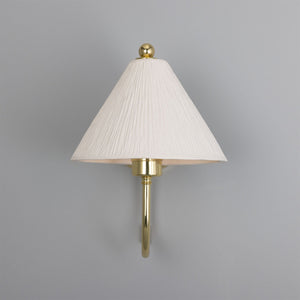 Tilia Organic Ceramic Cone Wall Light 24cm, Matte White Striped - View 10