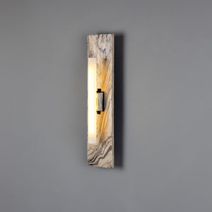 Capua Marbled Rectangular Ceramic Wall Light, 50cm IP20 - Main View