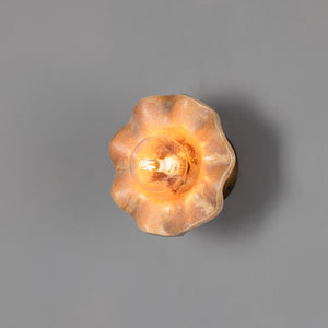 Rivale Wall Light with Wavy Ceramic Shade, Oatstone 21cm IP20 - Main View