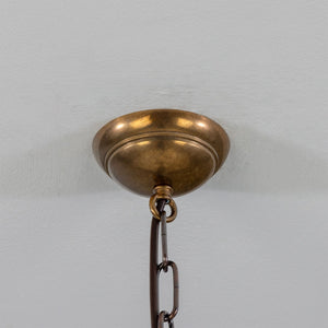 Ben Ornate Brass Chandelier with Opal Glass Globes, Five-Arm - View 17