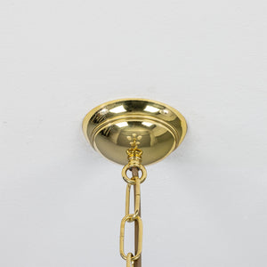 Ben Ornate Brass Chandelier with Opal Glass Globes, Five-Arm - View 12