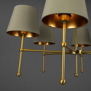 California Modern Brass Chandelier, Six-Arm - View 6
