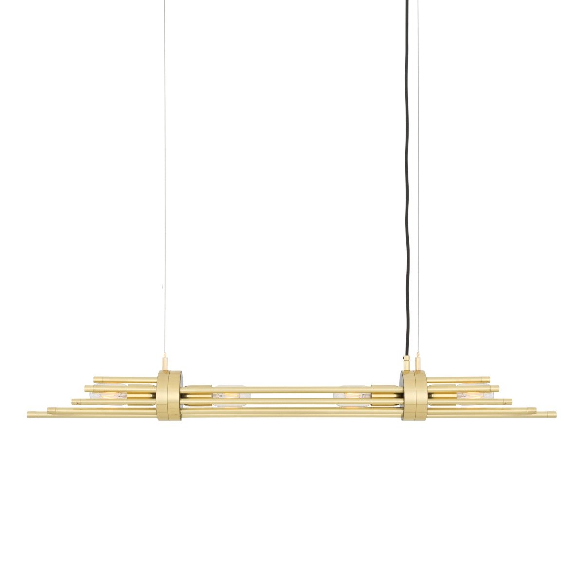 Victoria Modern Brass Chandelier, Four Light - Main View