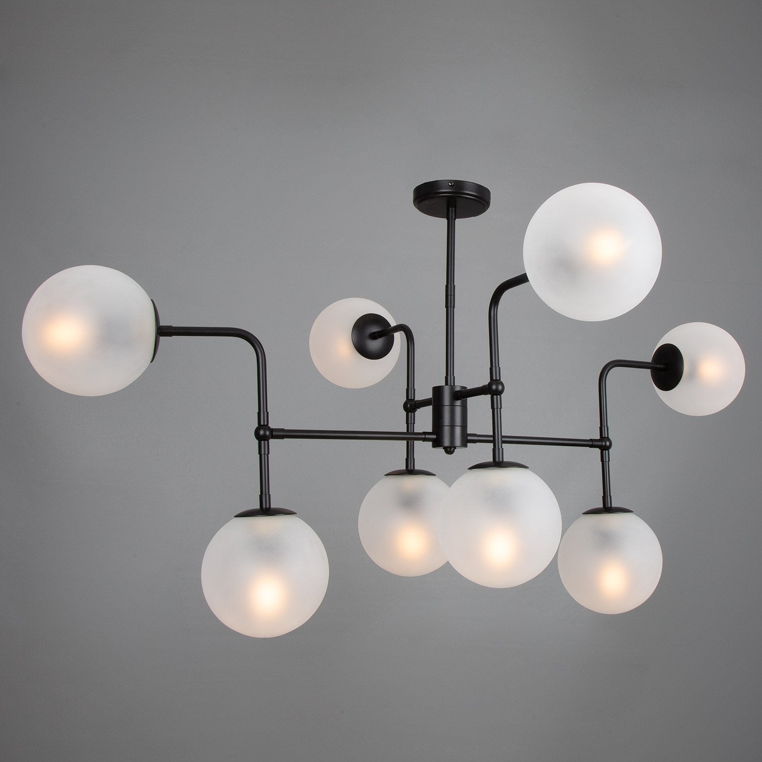 Oklahoma Glass Globe Chandelier, Eight Light - Main View