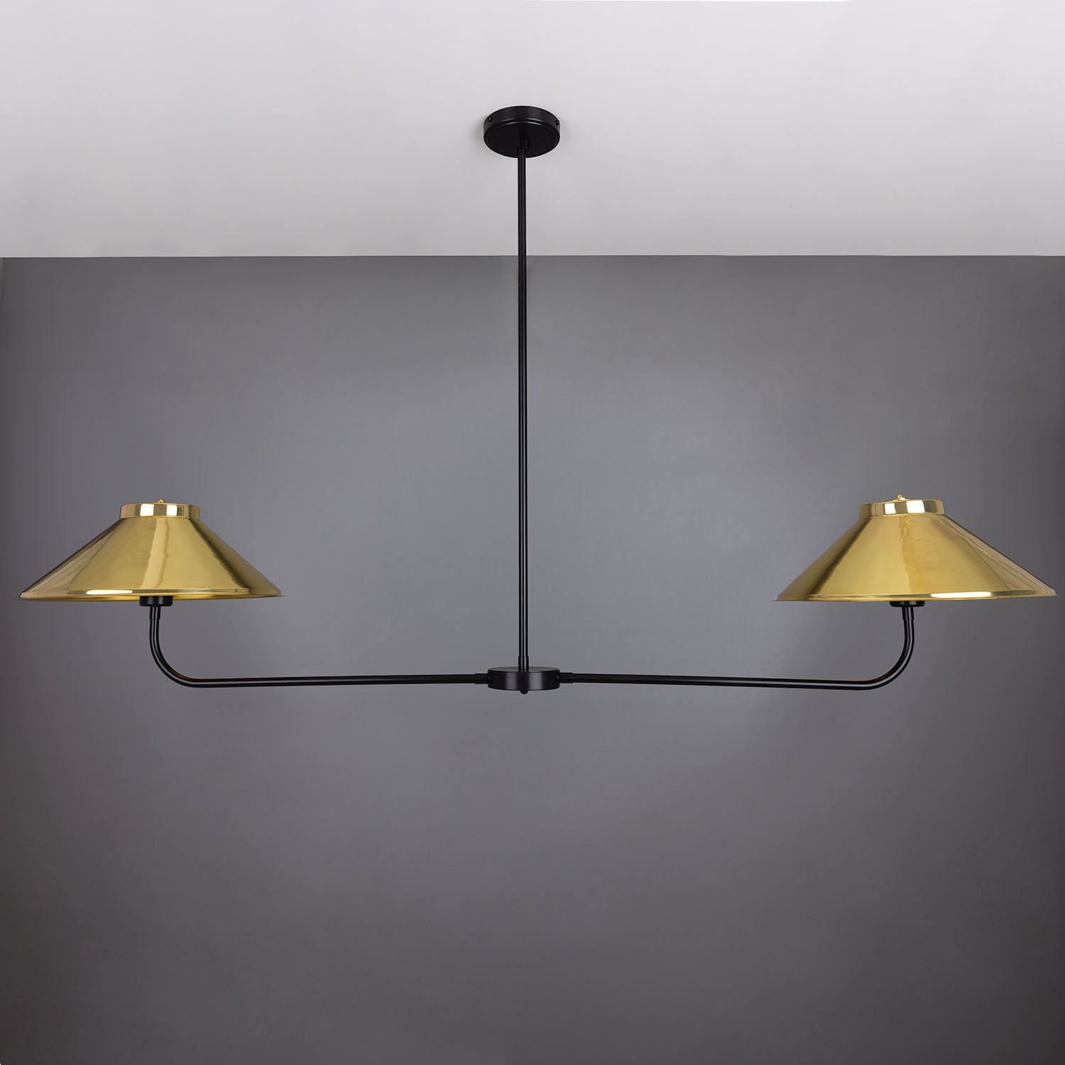 Princeton Modern Brass Island Chandelier - Main View