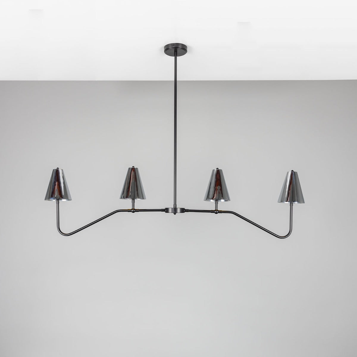 Salvador Island Bar Chandelier with Brass Shades - View 26
