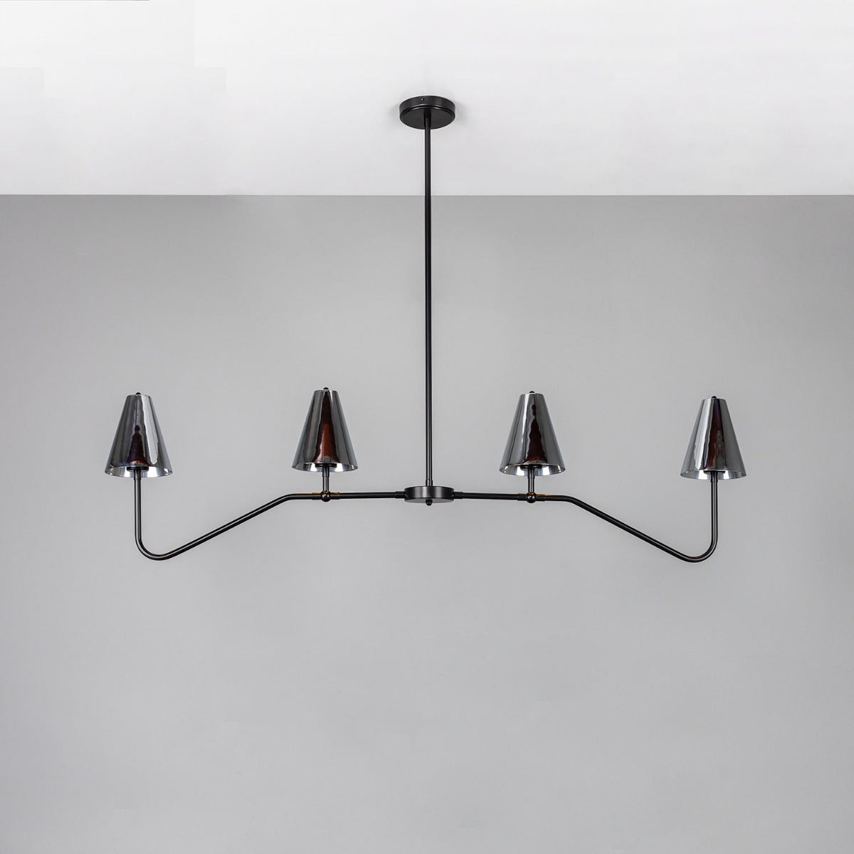 Salvador Island Bar Chandelier with Brass Shades - View 27