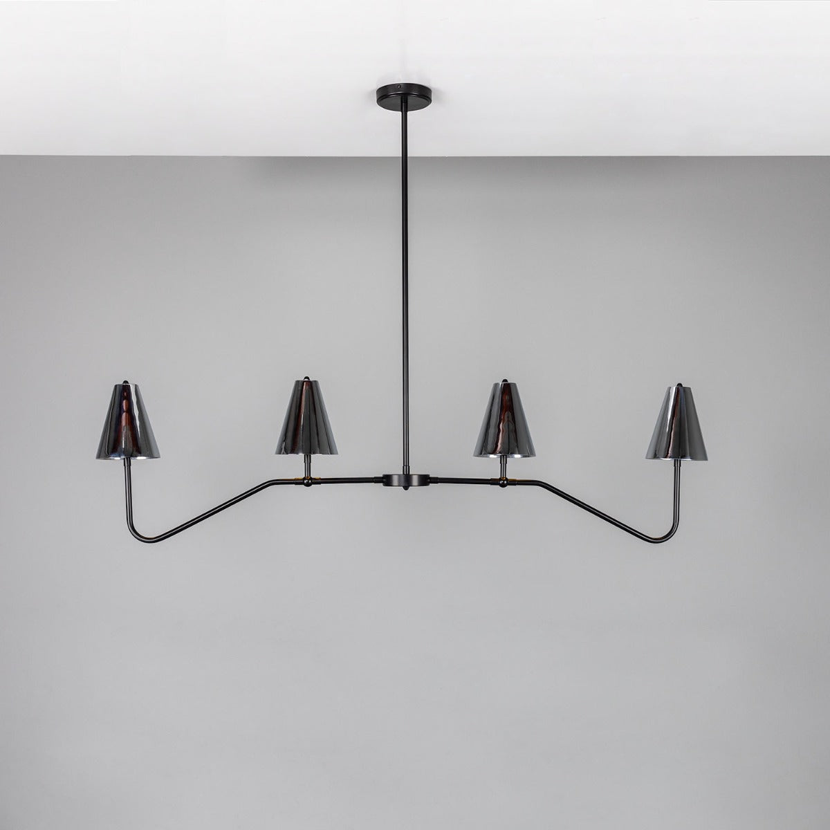 Salvador Island Bar Chandelier with Brass Shades - View 28