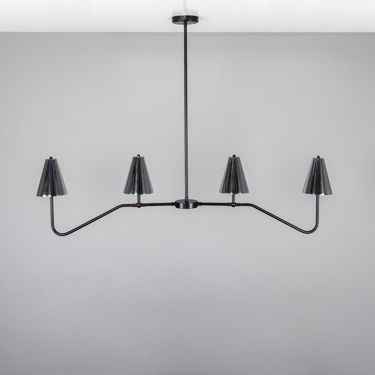 Salvador Island Bar Chandelier with Brass Shades - View 29