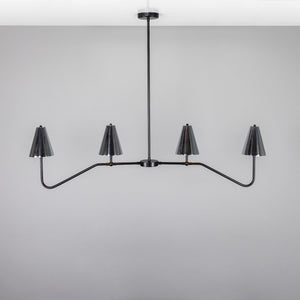 Salvador Island Bar Chandelier with Brass Shades - View 29