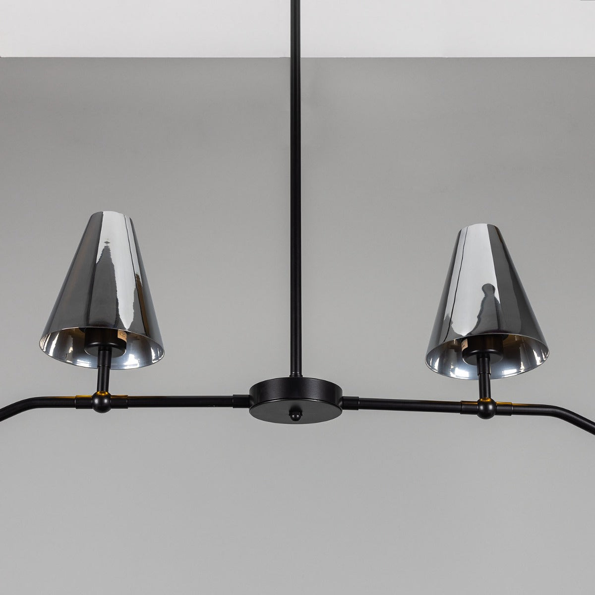Salvador Island Bar Chandelier with Brass Shades - View 33