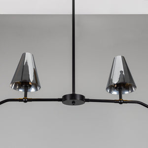 Salvador Island Bar Chandelier with Brass Shades - View 33