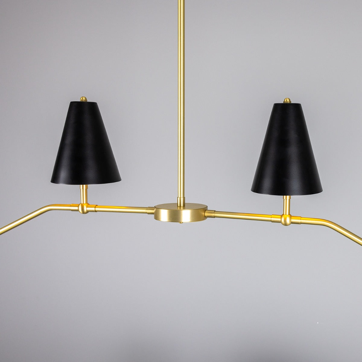 Salvador Island Bar Chandelier with Brass Shades - View 5