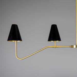 Salvador Island Bar Chandelier with Brass Shades - View 7