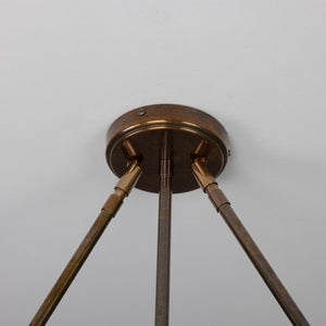 Eclipse Brass Dome Chandelier, Six-Light - View 10