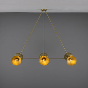 Eclipse Brass Dome Chandelier, Six-Light - View 12