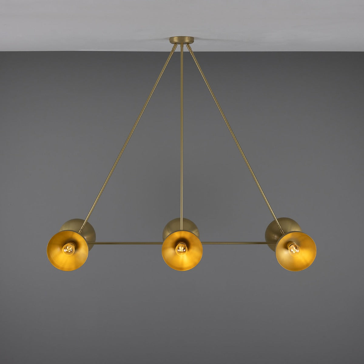 Eclipse Brass Dome Chandelier, Six-Light - View 12