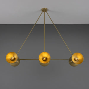 Eclipse Brass Dome Chandelier, Six-Light - View 13