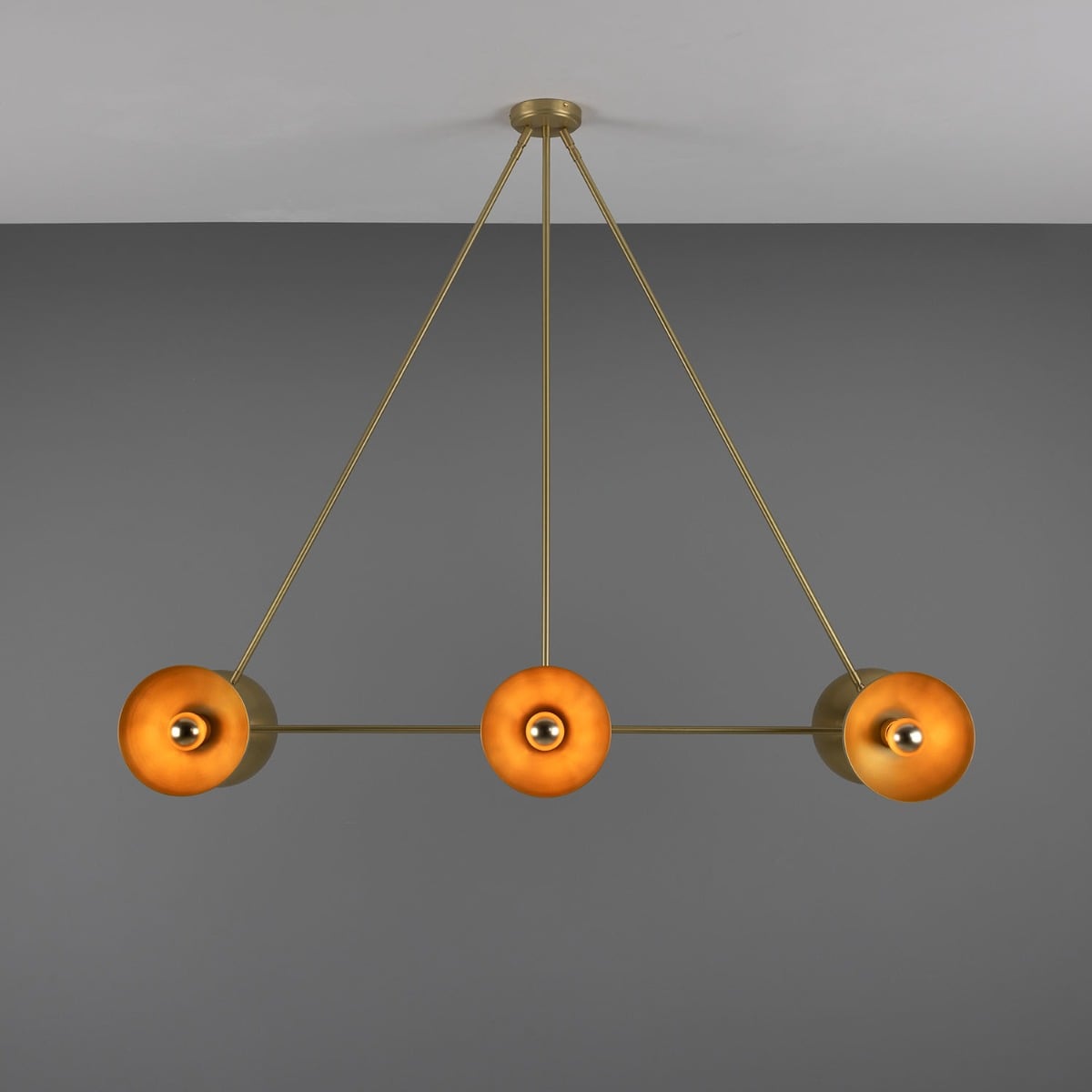 Eclipse Brass Dome Chandelier, Six-Light - View 15
