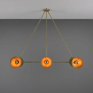 Eclipse Brass Dome Chandelier, Six-Light - View 15